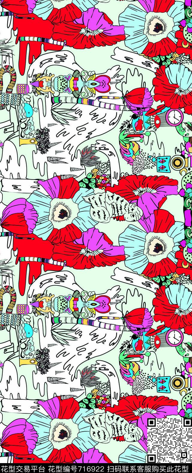 部落宫廷风潮流传统印花华亿平台下载（图片编号: 716922） - 瓦栏（Walan）