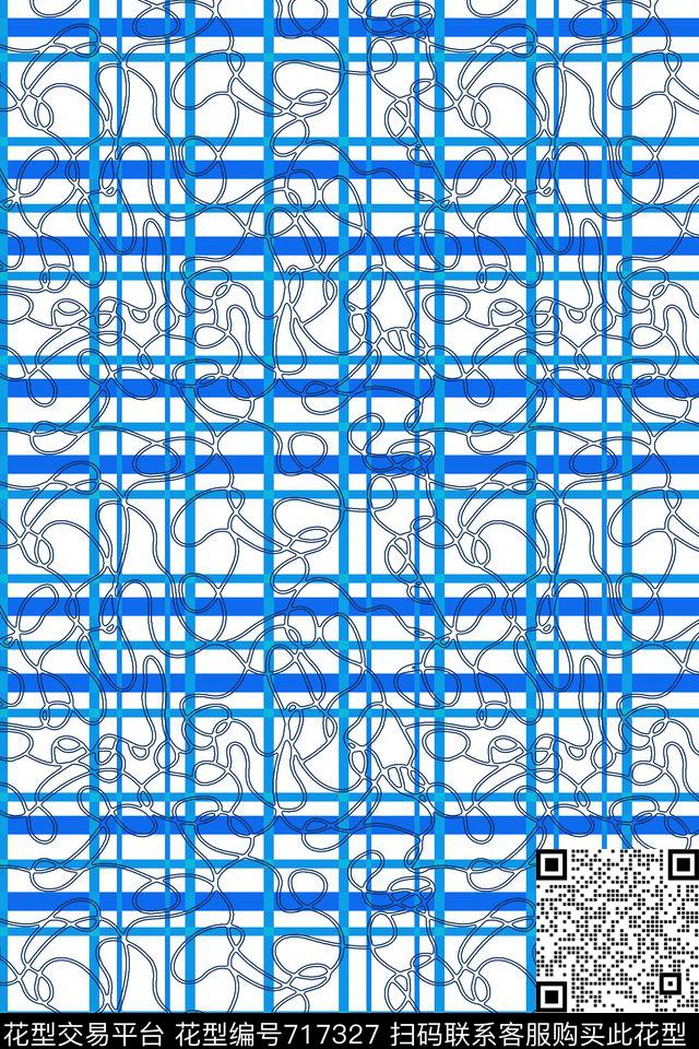 格子几何条纹传统印花华亿平台下载（图片编号: 717327） - 瓦栏（Walan）