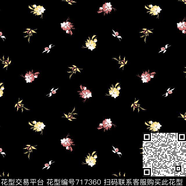 花卉小碎花女装传统印花华亿平台下载（图片编号: 717360） - 瓦栏（Walan）