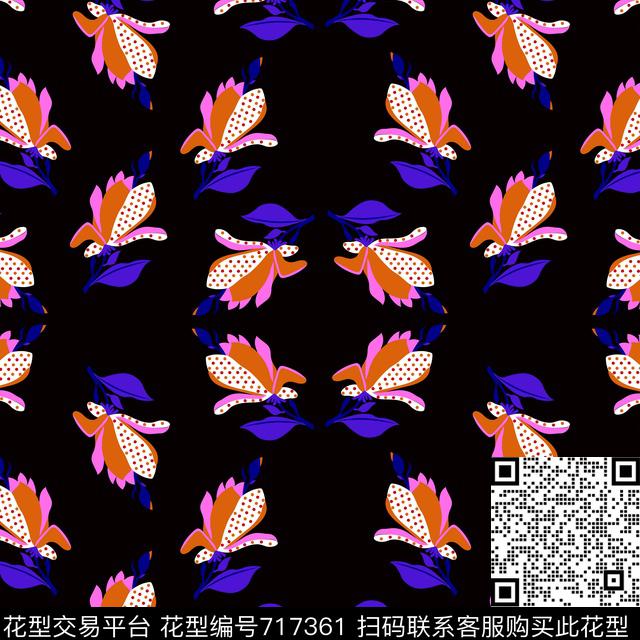 花卉小碎花女装传统印花华亿平台下载（图片编号: 717361） - 瓦栏（Walan）