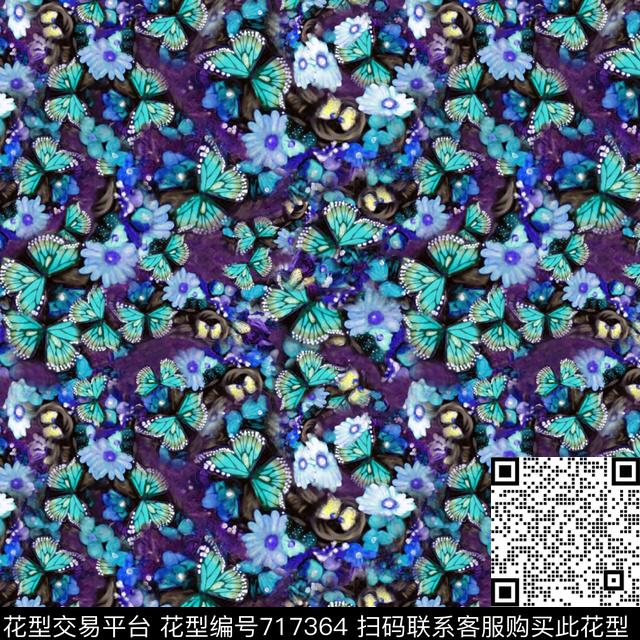 数码华亿平台花卉女装数码印花华亿平台下载（图片编号: 717364） - 瓦栏（Walan）