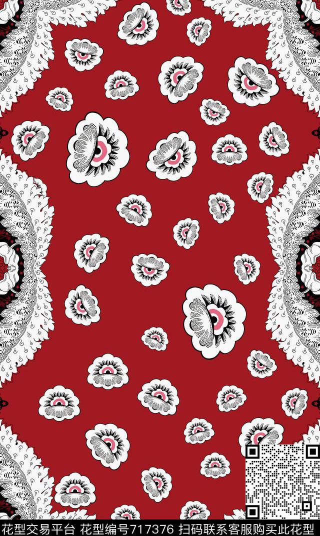 部落宫廷风潮流传统印花华亿平台下载（图片编号: 717376） - 瓦栏（Walan）