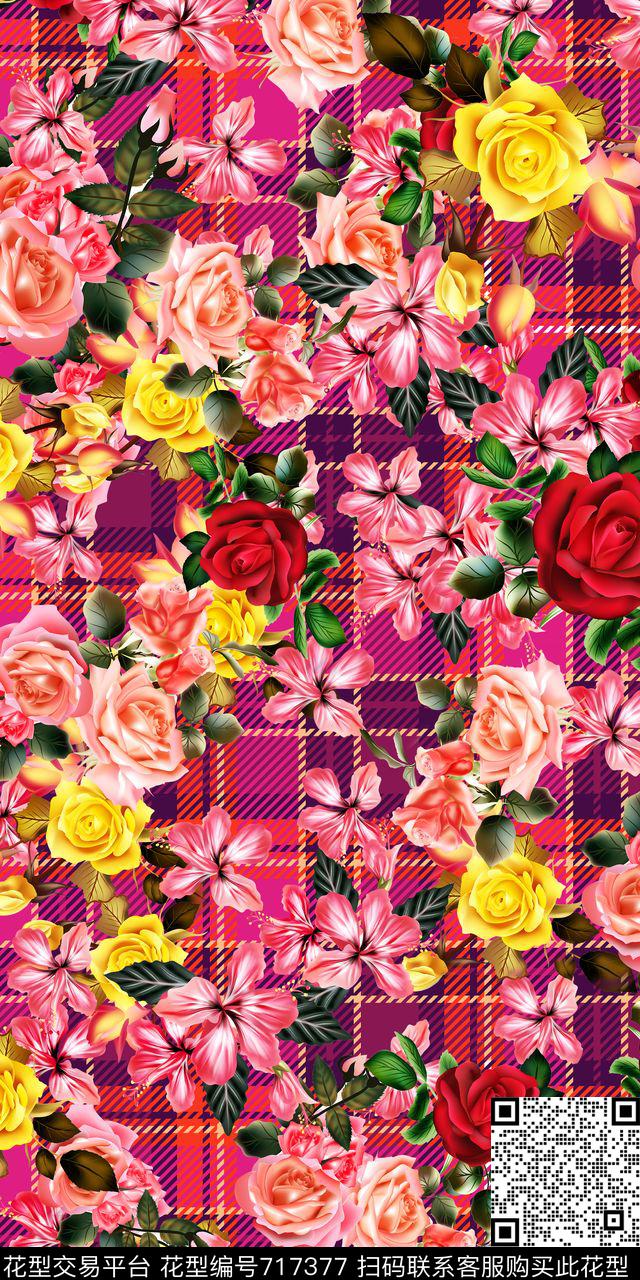 romanticflowers2017数码印花华亿平台下载（图片编号: 717377） - 瓦栏（Walan）