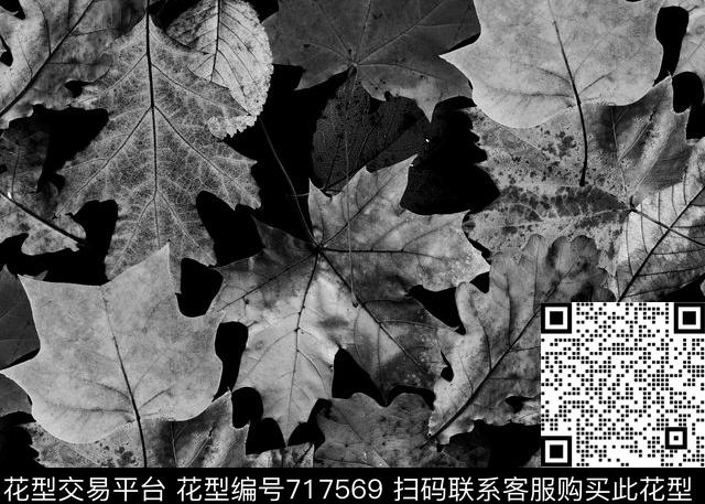 叶子蝴蝶星球数码印花华亿平台下载（图片编号: 717569） - 瓦栏（Walan）