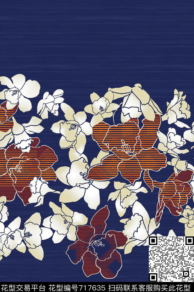 纹理花卉几何传统印花华亿平台下载（图片编号: 717635） - 瓦栏（Walan）