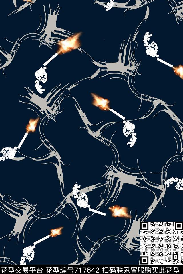 男装迷彩枪械传统印花华亿平台下载（图片编号: 717642） - 瓦栏（Walan）