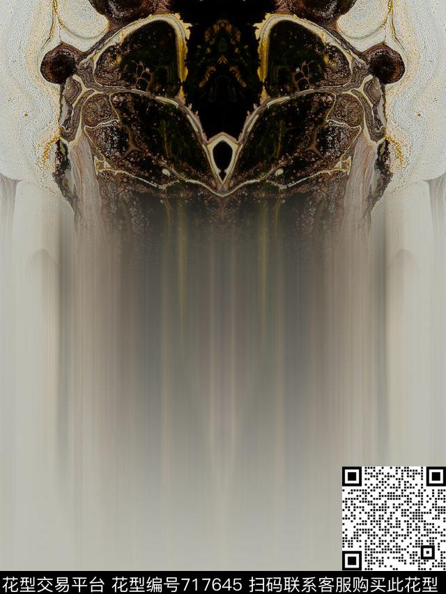 复古抽象男装华亿平台数码印花华亿平台下载（图片编号: 717645） - 瓦栏（Walan）