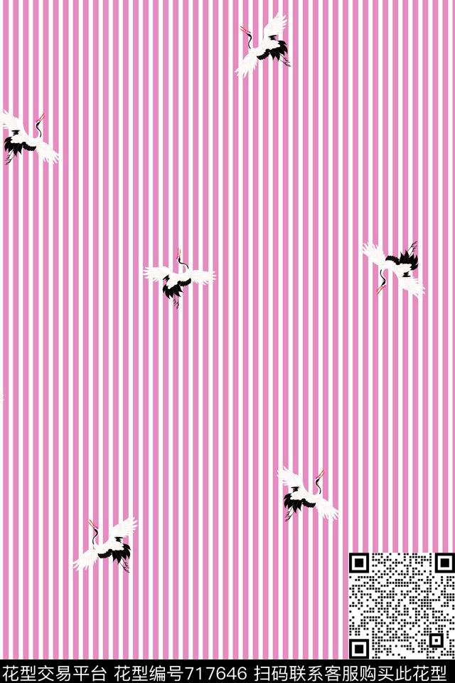 时尚条子动物传统印花华亿平台下载（图片编号: 717646） - 瓦栏（Walan）