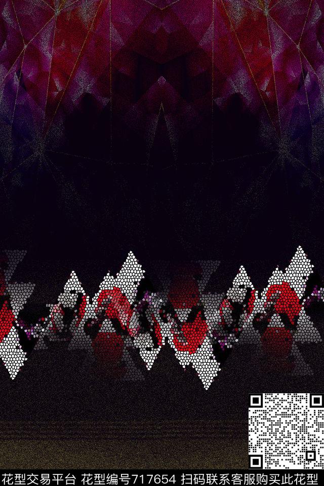 几何纹理彩纹传统印花华亿平台下载（图片编号: 717654） - 瓦栏（Walan）