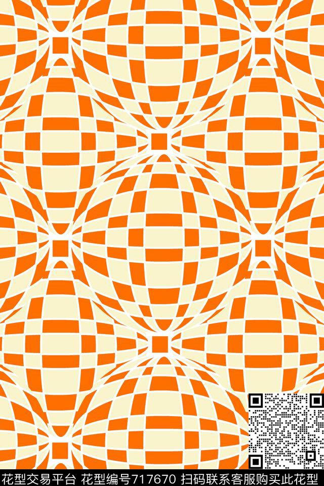 方格圆圈波点传统印花华亿平台下载（图片编号: 717670） - 瓦栏（Walan）