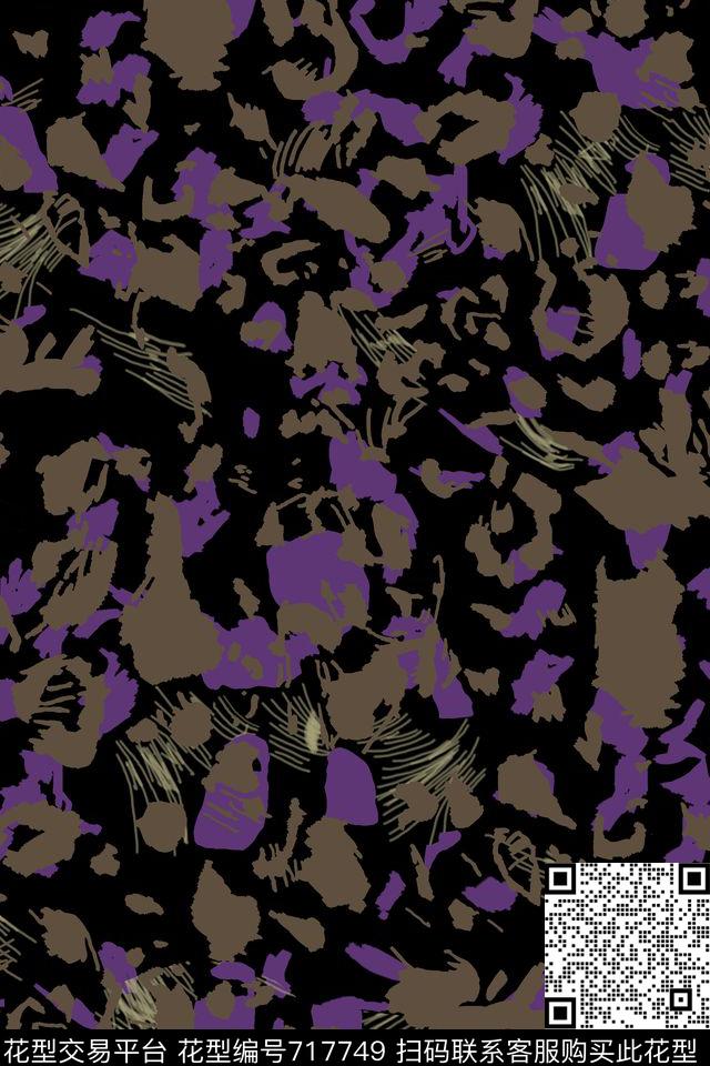 卡通迷彩迷彩笔触传统印花华亿平台下载（图片编号: 717749） - 瓦栏（Walan）