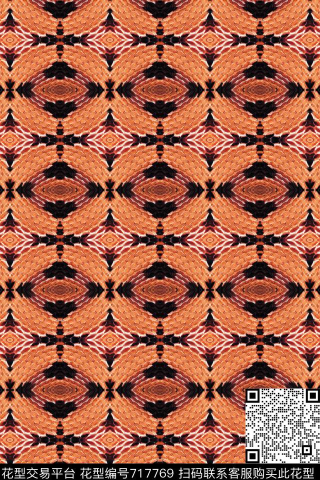 动物纹蛇纹纹理数码印花华亿平台下载（图片编号: 717769） - 瓦栏（Walan）