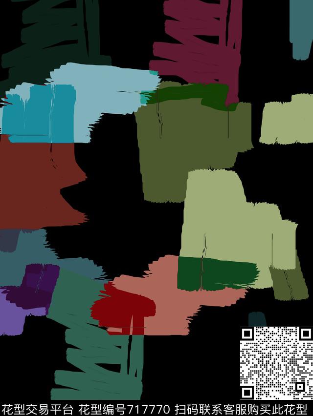 抽象色彩女装华亿平台数码印花华亿平台下载（图片编号: 717770） - 瓦栏（Walan）