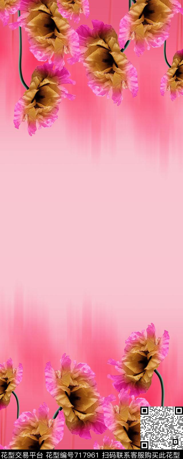 中国风花卉花朵数码印花华亿平台下载（图片编号: 717961） - 瓦栏（Walan）
