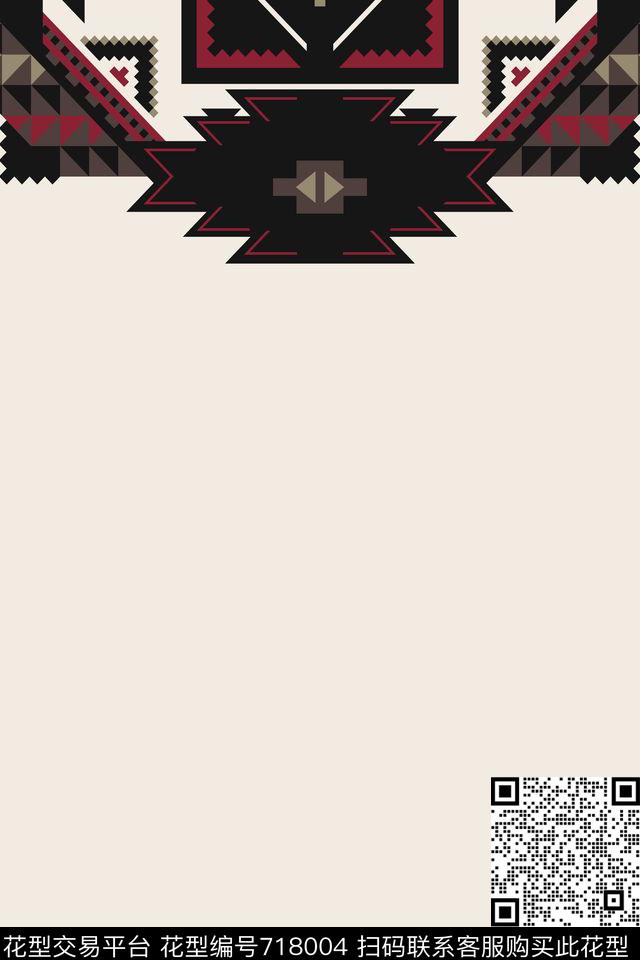 标识不规则几何文化民族风数码印花华亿平台下载（图片编号: 718004） - 瓦栏（Walan）