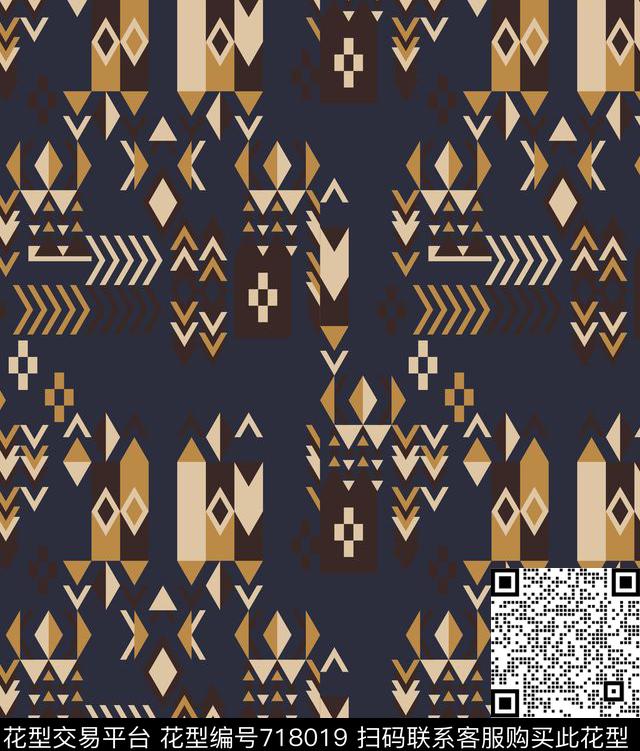 17-秋冬青舞-几何青舞-男装数码印花华亿平台下载（图片编号: 718019） - 瓦栏（Walan）