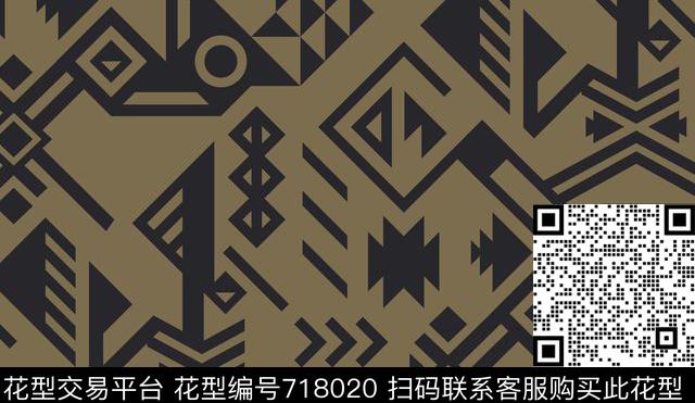 色块不规则几何几何数码印花华亿平台下载（图片编号: 718020） - 瓦栏（Walan）