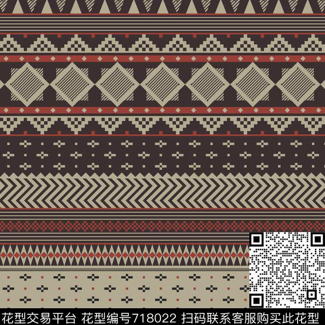 不规则几何几何民族风数码印花华亿平台下载（图片编号: 718022） - 瓦栏（Walan）