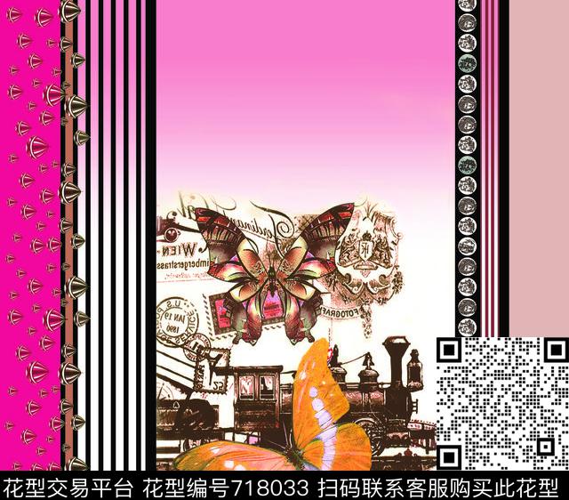 花朵女装前幅欧美数码印花华亿平台下载（图片编号: 718033） - 瓦栏（Walan）