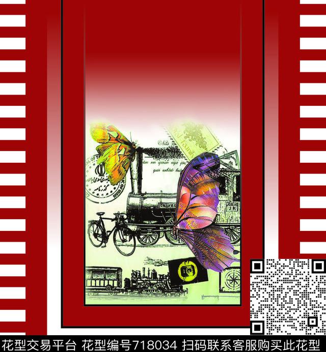 女装前幅花朵欧美数码印花华亿平台下载（图片编号: 718034） - 瓦栏（Walan）