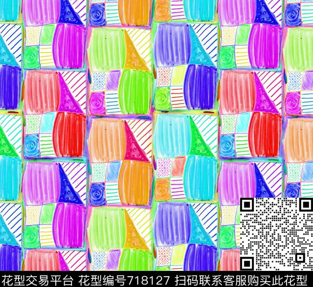 女装满版泳装数码印花华亿平台下载（图片编号: 718127） - 瓦栏（Walan）