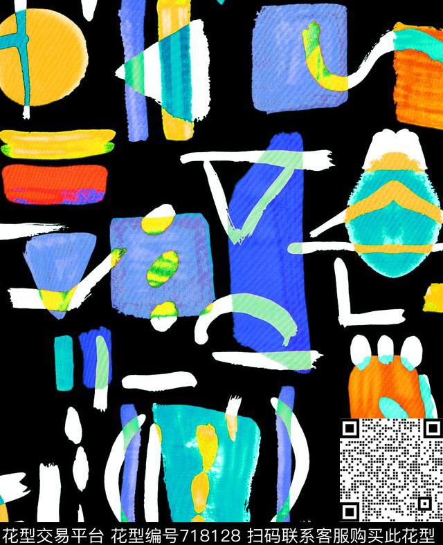 女装满版泳装数码印花华亿平台下载（图片编号: 718128） - 瓦栏（Walan）