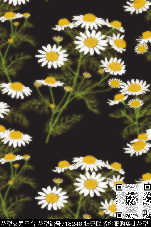 女装花卉童装数码印花华亿平台下载（图片编号: 718246） - 瓦栏（Walan）