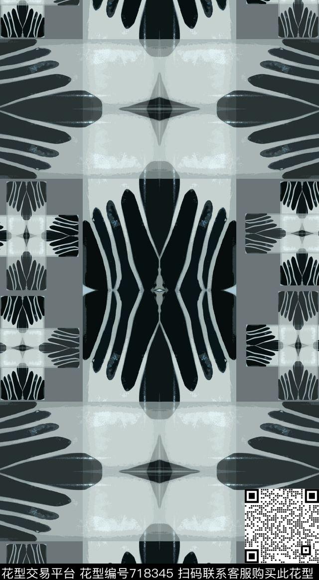 时尚休闲复古时尚风格化花卉传统印花华亿平台下载（图片编号: 718345） - 瓦栏（Walan）