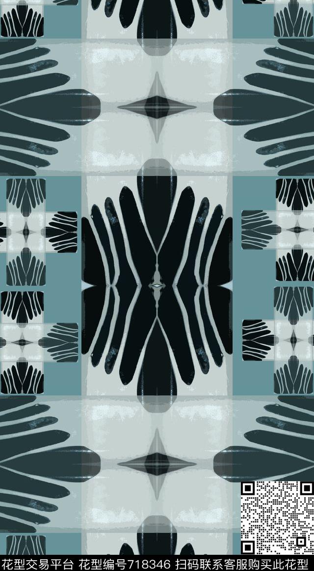 时尚休闲复古时尚风格化花卉传统印花华亿平台下载（图片编号: 718346） - 瓦栏（Walan）