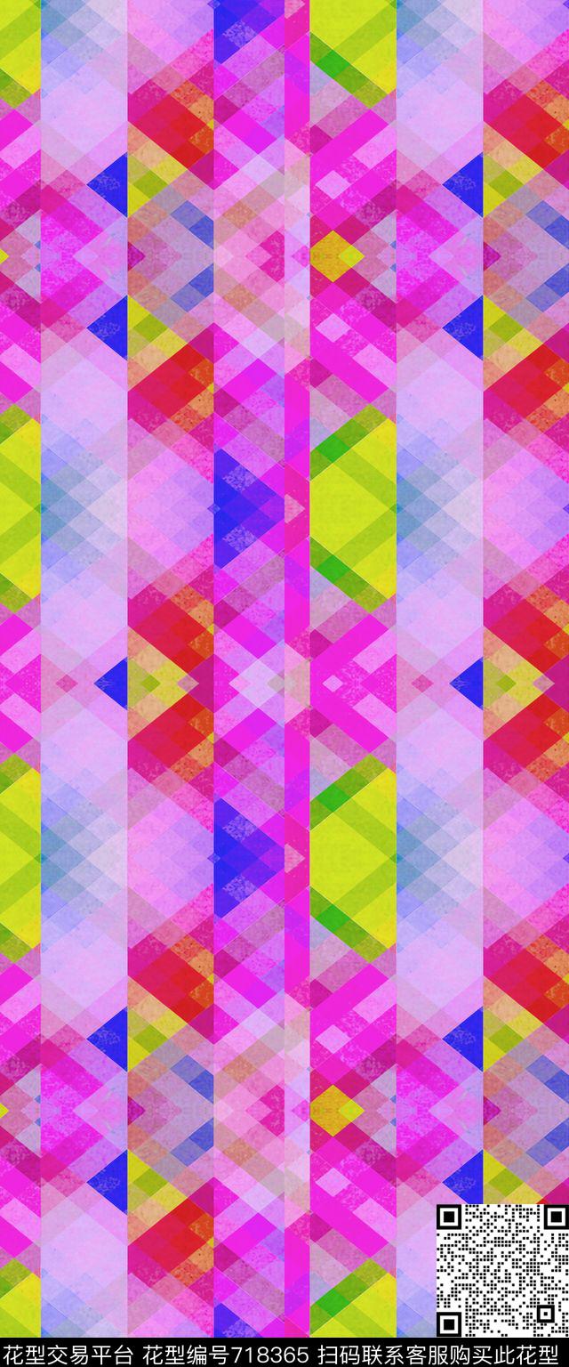 女装大牌风方巾长巾数码印花华亿平台下载（图片编号: 718365） - 瓦栏（Walan）