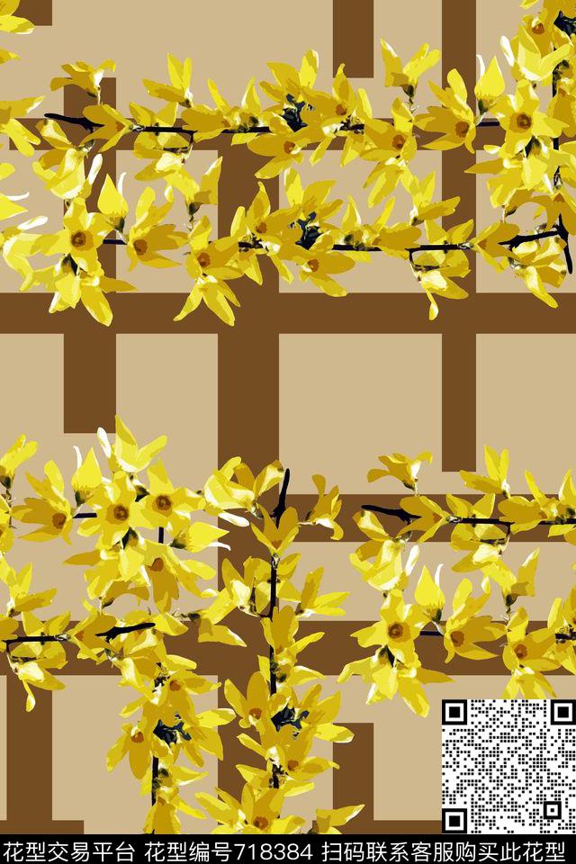 几何组合抽象炫彩中国风数码印花华亿平台下载（图片编号: 718384） - 瓦栏（Walan）