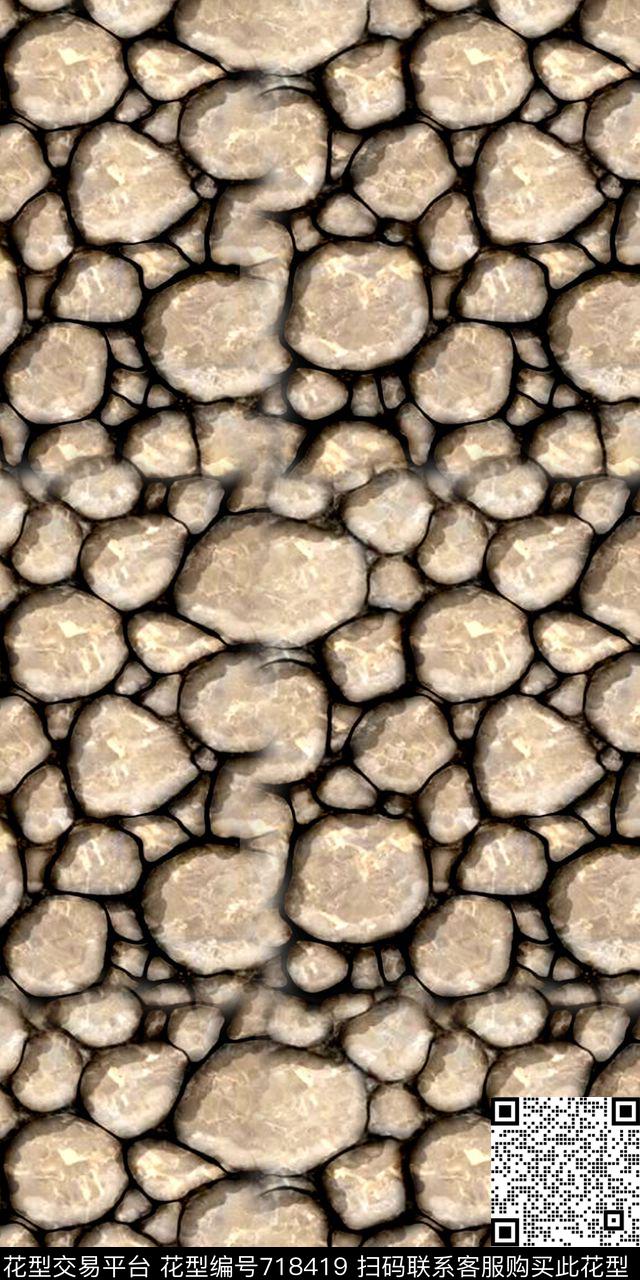 几何抽象肌理数码印花华亿平台下载（图片编号: 718419） - 瓦栏（Walan）