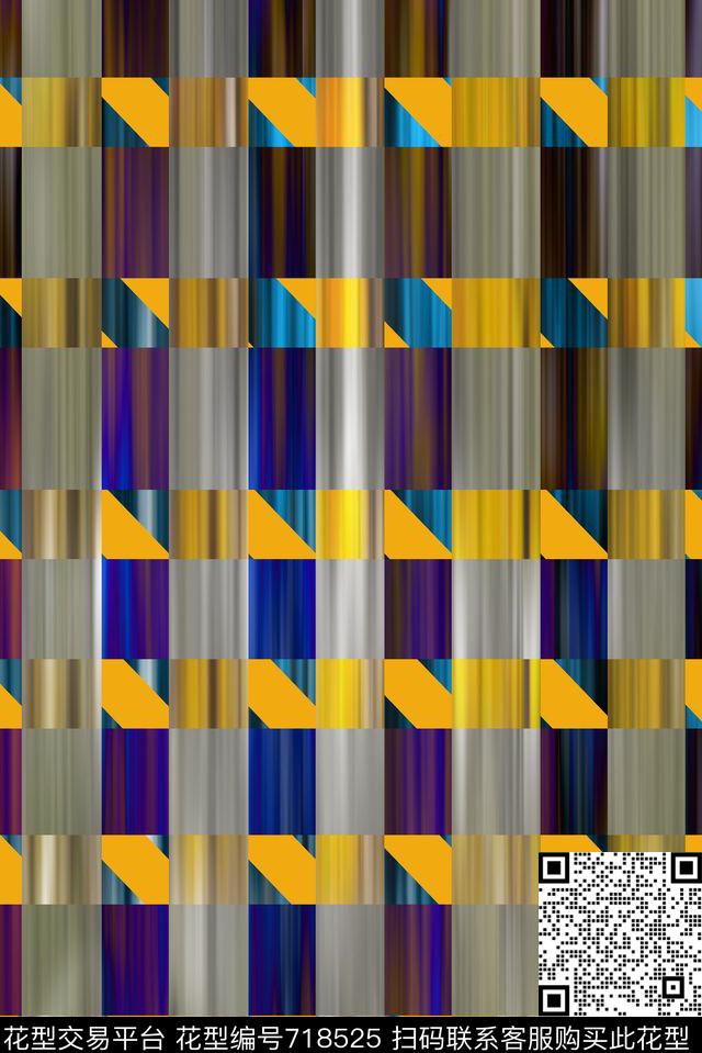 不规则几何小方块五角星数码印花华亿平台下载（图片编号: 718525） - 瓦栏（Walan）