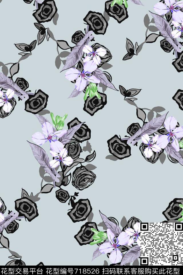 不规则几何小方块五角星数码印花华亿平台下载（图片编号: 718526） - 瓦栏（Walan）