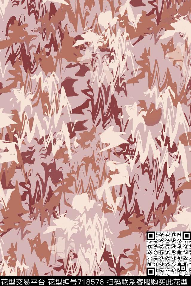流行时尚手绘纹理传统印花华亿平台下载（图片编号: 718576） - 瓦栏（Walan）