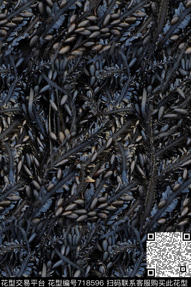 抽象咖啡豆花卉印花满版男装夹克外套印花复古潮流大牌欧美印花数码印花华亿平台下载（图片编号: 718596） - 瓦栏（Walan）