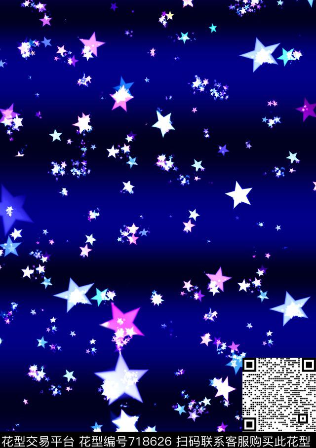 幻彩星辰繁星夜晚MAX-女装花卉数码印花华亿平台下载（图片编号: 718626） - 瓦栏（Walan）