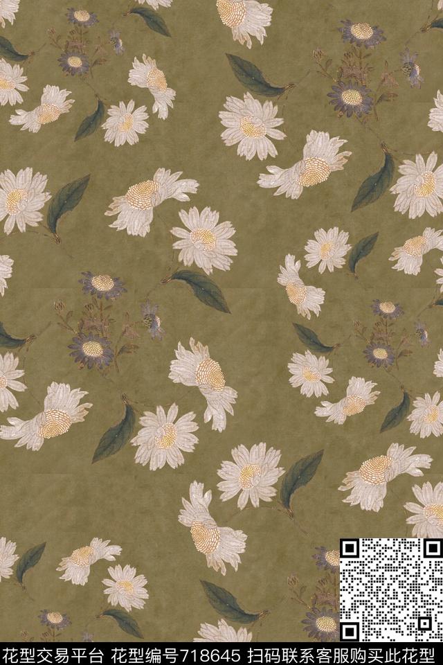 AI源文件主题开发花卉数码印花华亿平台下载（图片编号: 718645） - 瓦栏（Walan）