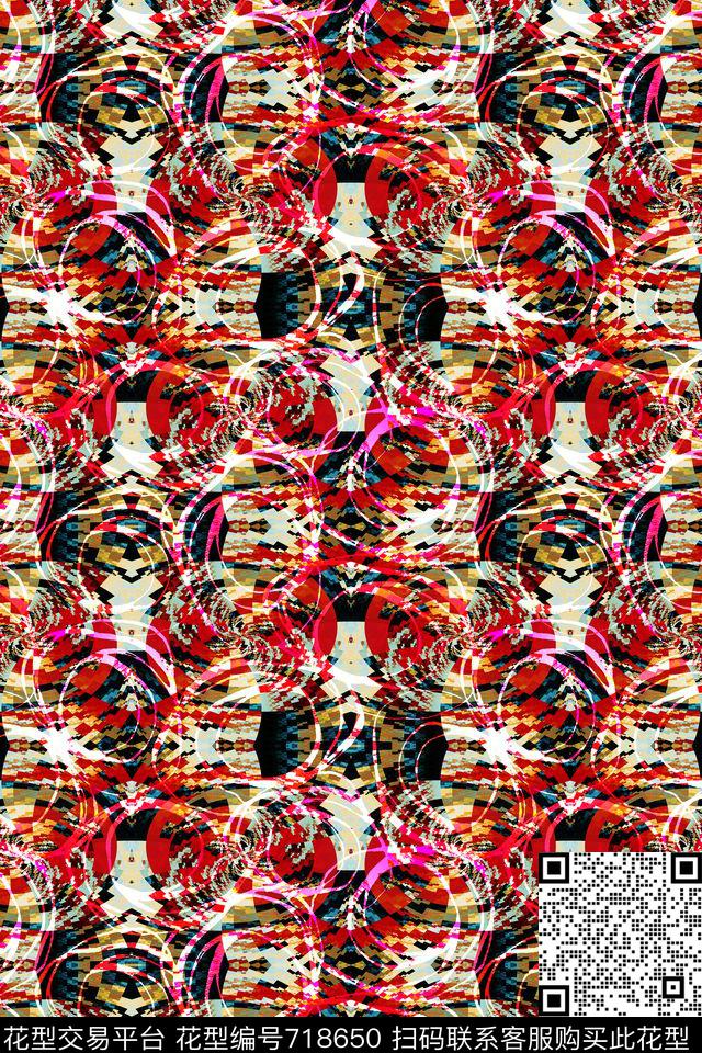 抽象纹理肌理三角形小方块传统印花华亿平台下载（图片编号: 718650） - 瓦栏（Walan）
