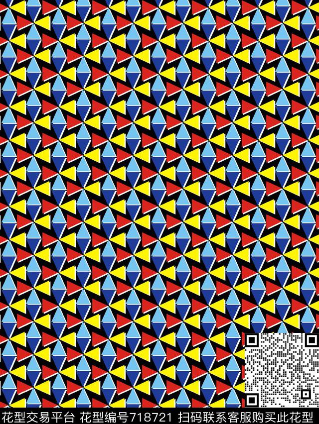 菱形色块三角形传统印花华亿平台下载（图片编号: 718721） - 瓦栏（Walan）