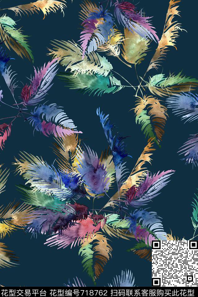 枫叶树叶绿叶数码印花华亿平台下载（图片编号: 718762） - 瓦栏（Walan）