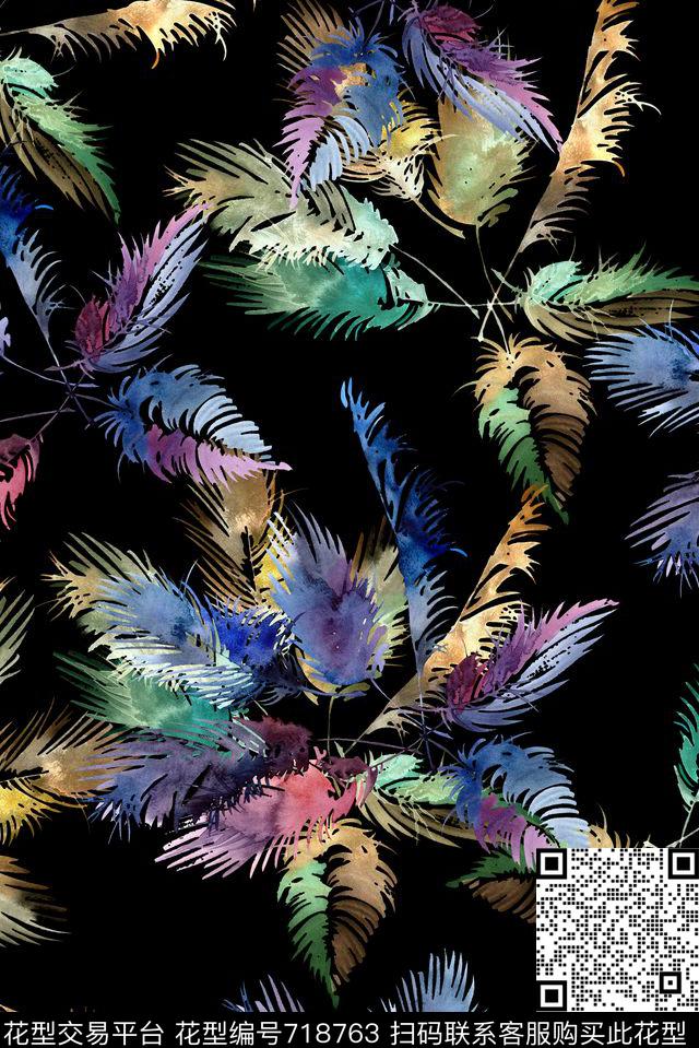 枫叶树叶绿叶数码印花华亿平台下载（图片编号: 718763） - 瓦栏（Walan）