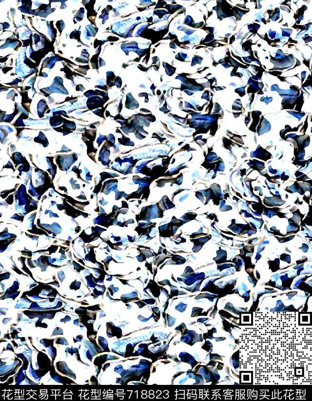 抽象纹量男装衬衫华亿平台女装华亿平台数码印花华亿平台下载（图片编号: 718823） - 瓦栏（Walan）