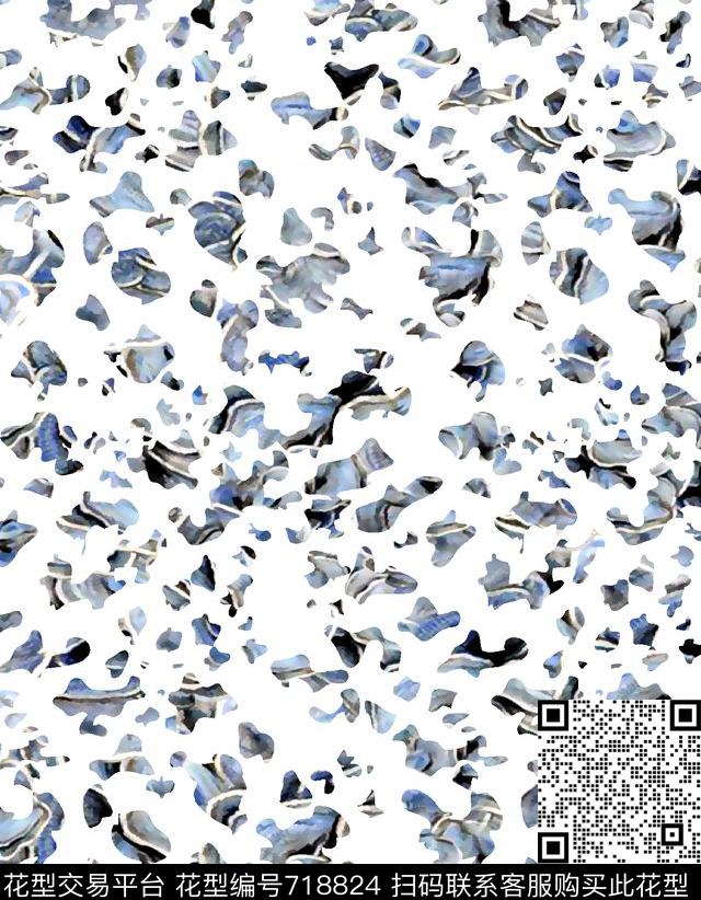 抽象纹量男装衬衫华亿平台女装华亿平台数码印花华亿平台下载（图片编号: 718824） - 瓦栏（Walan）