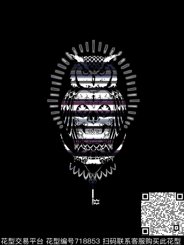 猫头鹰男装T恤华亿平台抽象手绘T恤印花卫衣加克华亿平台衬衫裤子华亿平台外套华亿平台羽绒服华亿平台时尚潮流潮牌大牌复古英文字欧美高清数码立体数码印花华亿平台下载（图片编号: 718853） - 瓦栏（Walan）