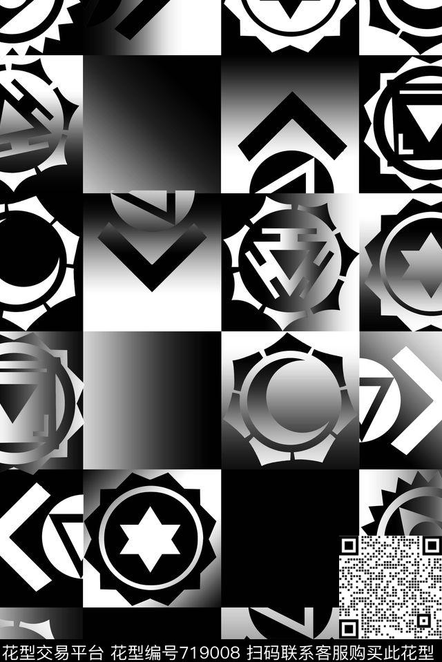 男装几何格子传统印花华亿平台下载（图片编号: 719008） - 瓦栏（Walan）