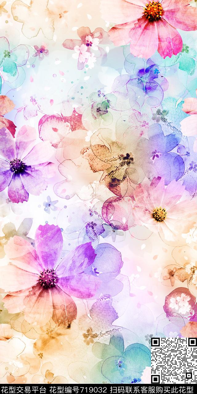 乱花小碎花大花数码印花华亿平台下载（图片编号: 719032） - 瓦栏（Walan）