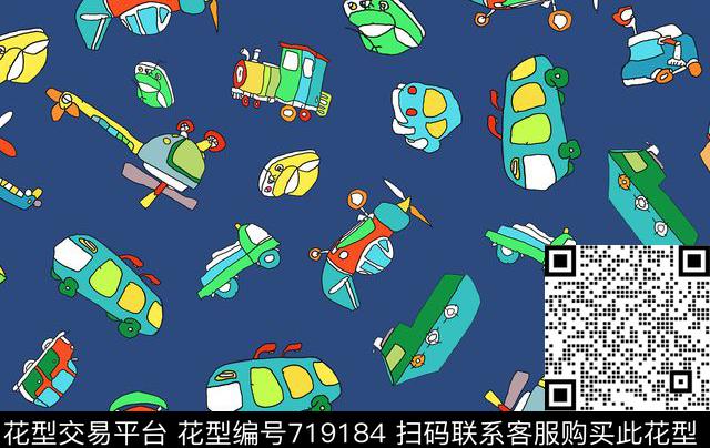 婴童卡通汽车传统印花华亿平台下载（图片编号: 719184） - 瓦栏（Walan）