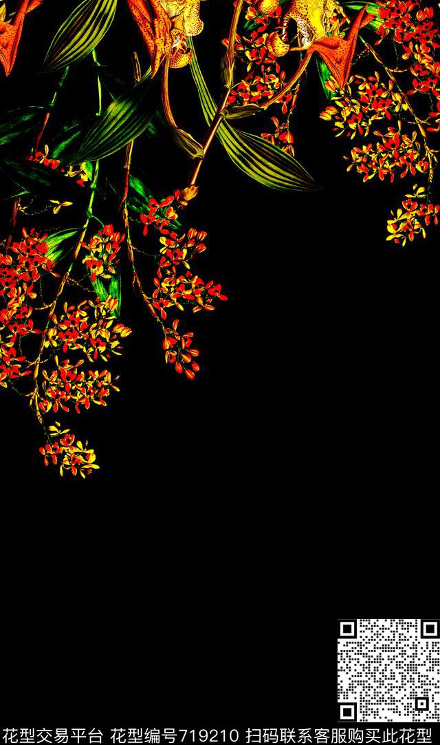 牡丹大花玫瑰数码印花华亿平台下载（图片编号: 719210） - 瓦栏（Walan）