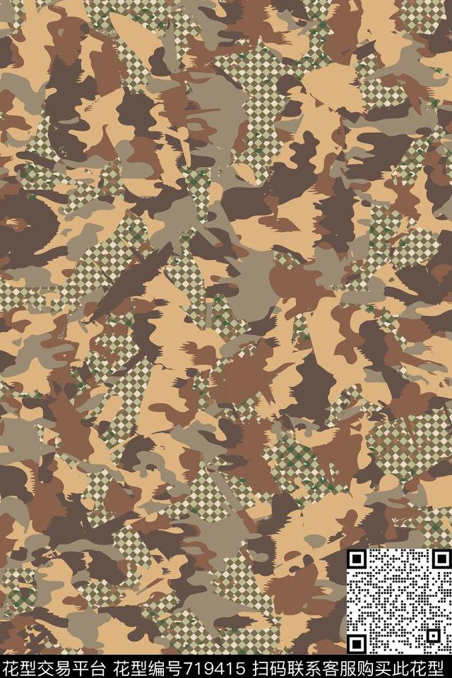 迷彩休闲风传统印花传统印花华亿平台下载（图片编号: 719415） - 瓦栏（Walan）